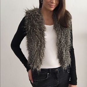 Faux Fur long sleeved vest